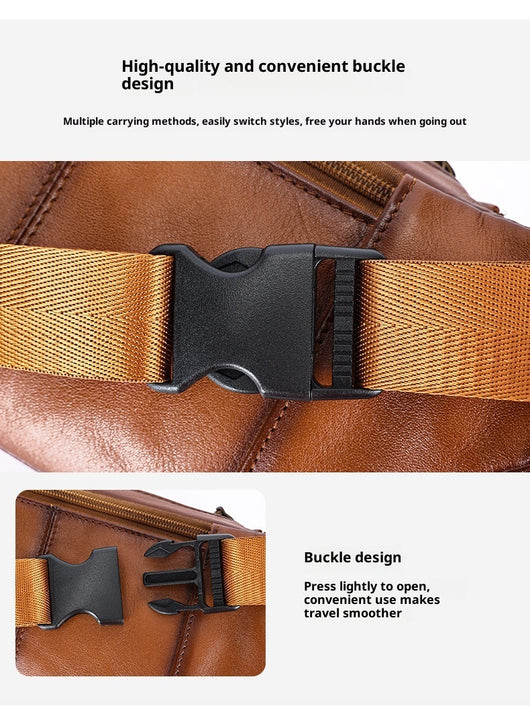 Bolsa Pectoral de Cuero para Hombre - Estilo y Funcionalidad - Image 10