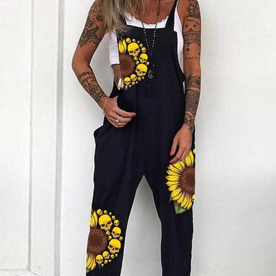 Overol Estilo Urbano con Estampado Calavera para Mujer - Image 5