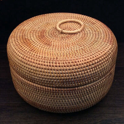 Cesta Tejida de Ratán Otoñal para Almacenamiento de Frutas Secas, Dulces y Snacks - Image 4