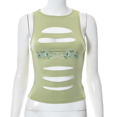 Blusa Casual de Verano Sin Mangas Cuello Redondo Colores Lisos - Image 16