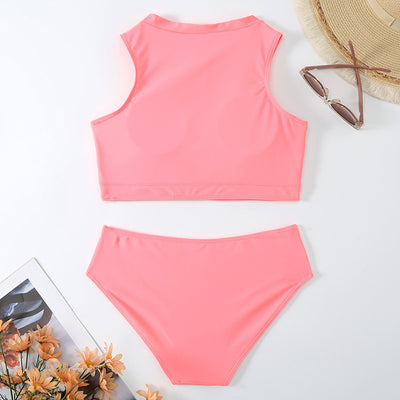 Bikini Deportivo de Cintura Alta con Detalles Asimétricos - Image 4