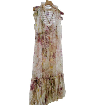 Vestido de Seda Estampado con Mariposas y Motivos de Jardín - Image 2