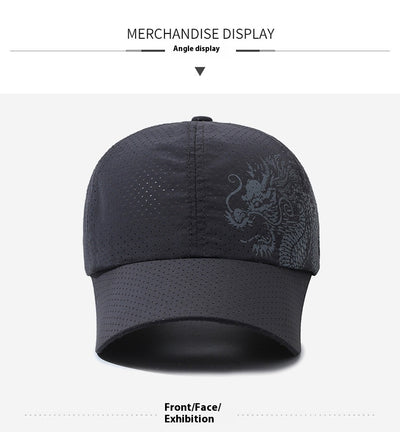 Gorra de Béisbol Hombre Estilo Chino Dragón Impreso Poliéster - Image 19
