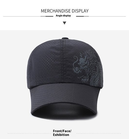 Gorra de Béisbol Hombre Estilo Chino Dragón Impreso Poliéster - Image 19
