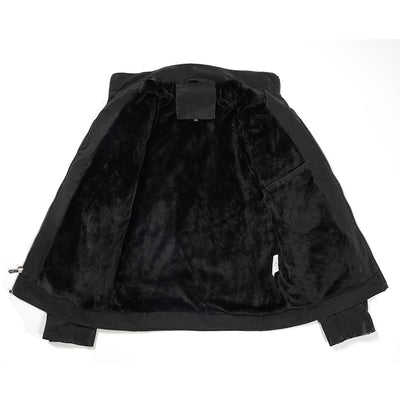 Chaqueta de Cuero PU con Cuello Mao para Hombre - Image 13