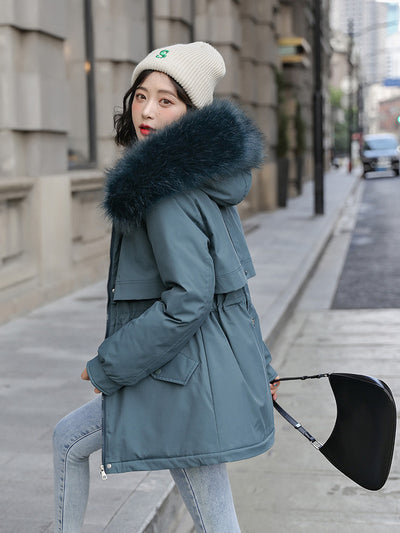 Abrigo Acolchado con Cuello de Piel Sintética - Parka Gruesa de Algodón - Image 41