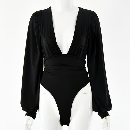 Body Ajustado Elegante con Escote en V y Mangas Largas - Image 21
