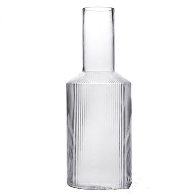 Botella de Agua Cristal Transparente con Patrón Vertical Estilo Nórdico Japonés - Image 6