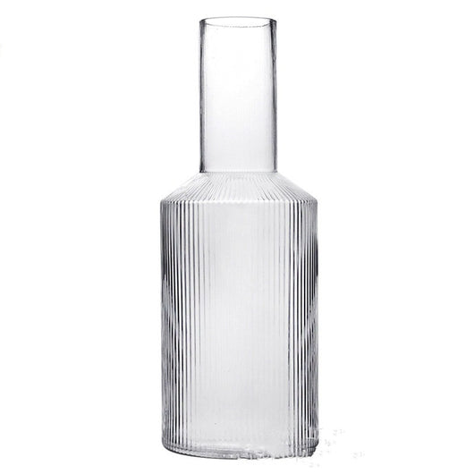Botella de Agua Cristal Transparente con Patrón Vertical Estilo Nórdico Japonés - Image 6