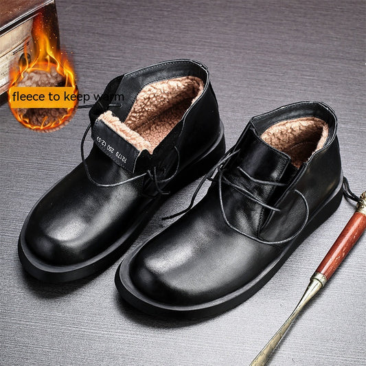 Botas Martin de Cuero para Hombre con Suela Gruesa y Caña Media - Image 2