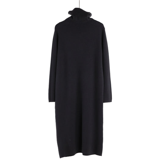 Vestido Suéter Largo de Cuello Alto para Otoño e Invierno - Image 20