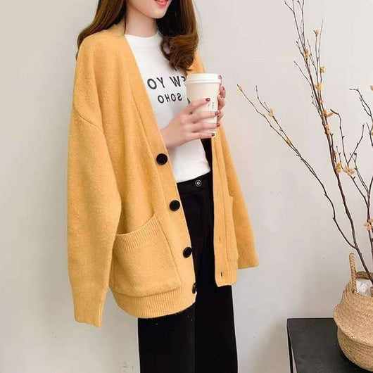Cardigan Suelto Cómodo Estilo Coreano para Mujer - Image 12