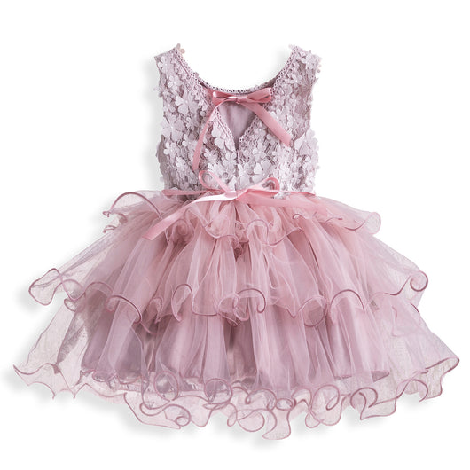 Vestido de Niña en Encaje y Gasa Delicado - Image 6
