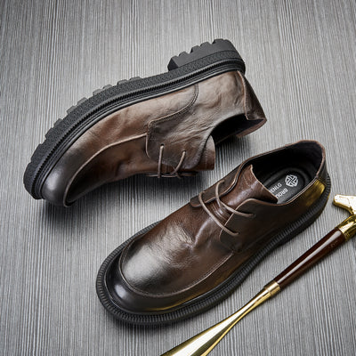 Zapatos Casuales de Cuero para Hombre - Estilo Retro Británico Transpirables - Image 5