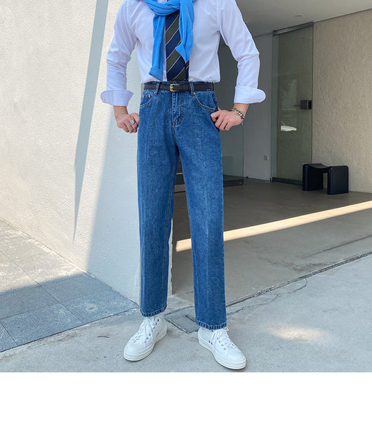 Jeans Slim Fit Estilo Retro Británico para Hombre - Image 5