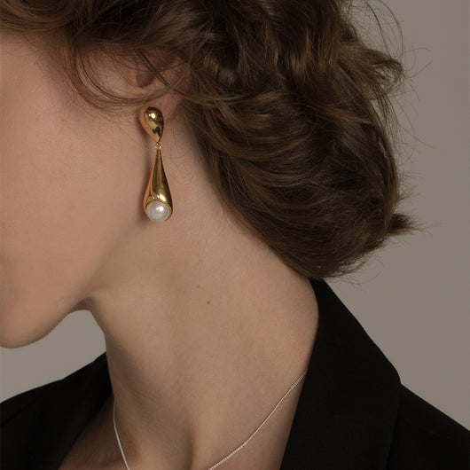 Aretes de Perla Elegantes y Minimalistas para Mujer - Image 4
