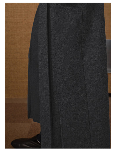 Pantalones Plisados Grises con Detalle Floral - Largo Siete Cuartos - Image 12