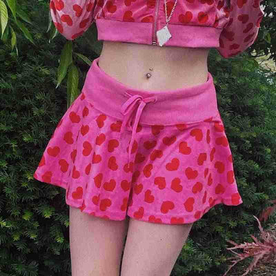 Vestido Terciopelo Rojo Estampado Love para Mujer - Image 5