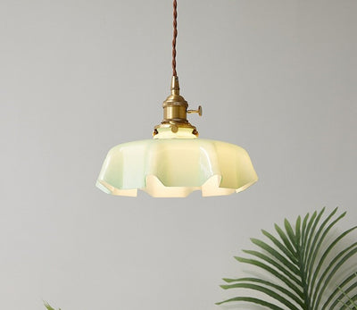 Lámpara Colgante Nórdica Pétalos de Cristal y Latón Cremoso - Image 20