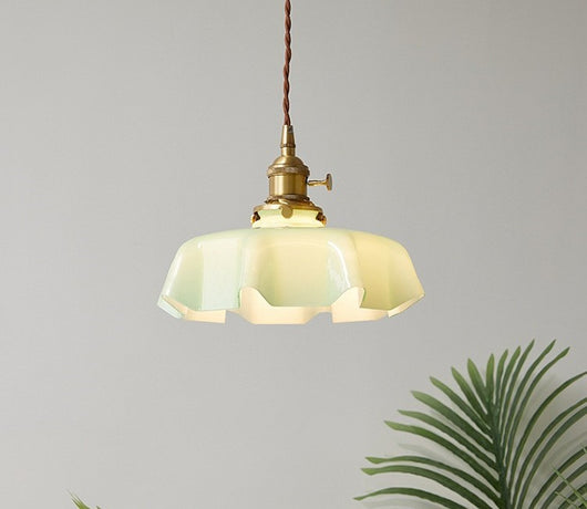 Lámpara Colgante Nórdica Pétalos de Cristal y Latón Cremoso - Image 20