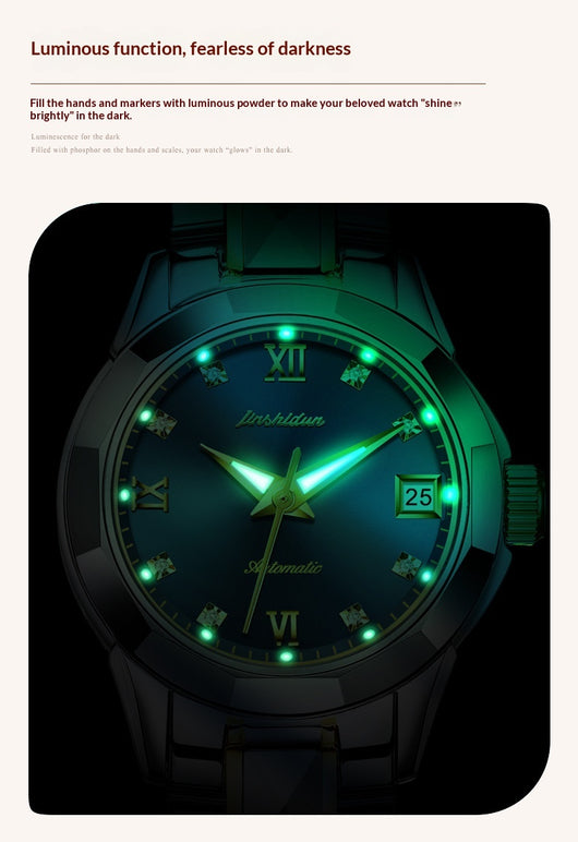 Reloj Mecánico Elegante de Gran Esfera para Parejas - Image 10
