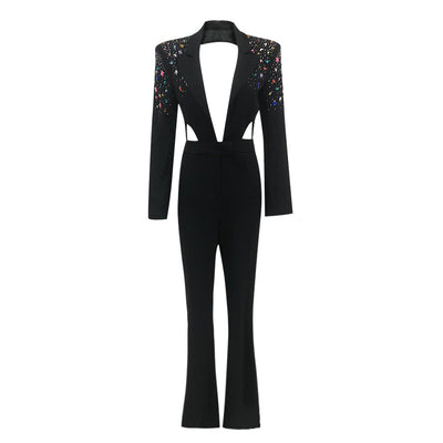 Blusa Casual con Detalles de Diamantes y Recortes Elegantes para Mujer - Image 9