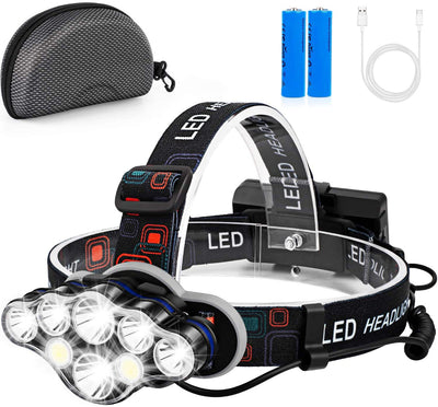 Linterna Frontal LED T6 Recargable USB - Impermeable para Camping y Pesca - Image 8