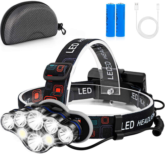 Linterna Frontal LED T6 Recargable USB - Impermeable para Camping y Pesca - Image 8