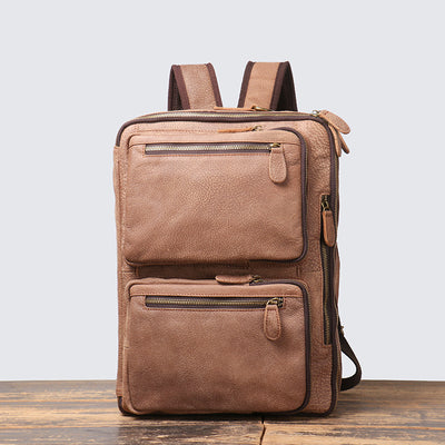 Mochila de Cuero para Hombre - Backpack de Gran Capacidad para Viajes - Image 3