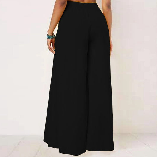 Pantalón Ancho de Algodón y Lino - Cintura Alta Suelta y Cómoda - Image 5