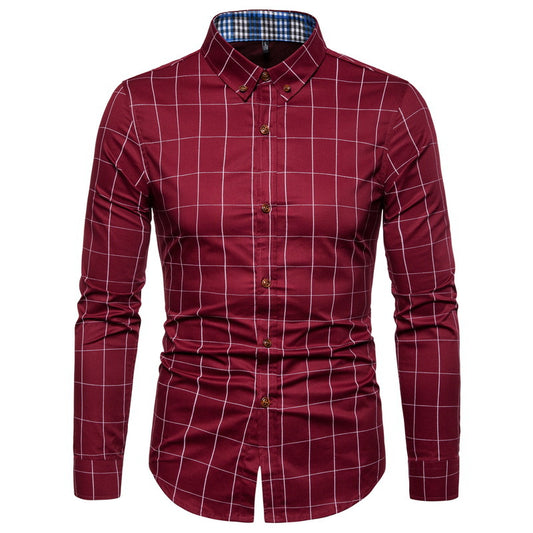 Camisa Estampado Floral Slim Fit Manga Larga para Hombre
