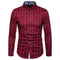 Camisa Masculina Estampada Floral Slim Fit Manga Longa