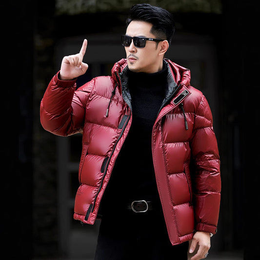 Chaqueta Puffer Premium de Plumón de Pato 90% con Capucha para Hombre - Image 2