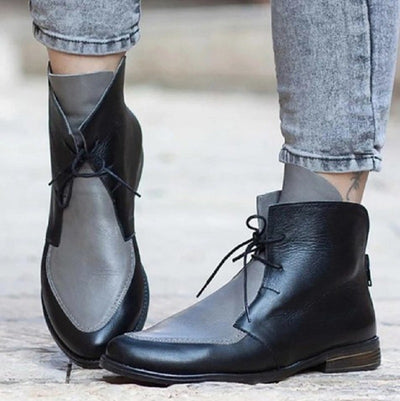 Botas Mujer Talla Grande Punta Fina con Tira Combinada - Image 6