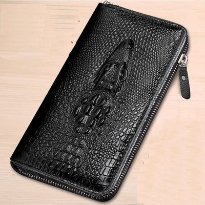 Billetera Larga de Cuero Genuino para Hombre - Cartera Premium