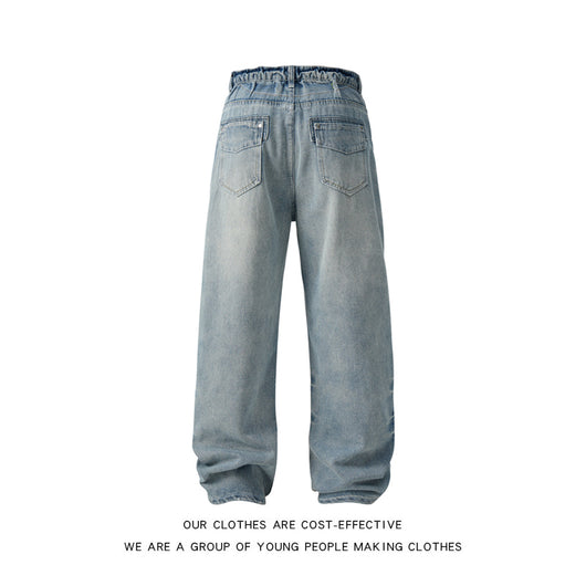 Jeans Rectos Anchos Estilo Americano para Hombre - Image 3