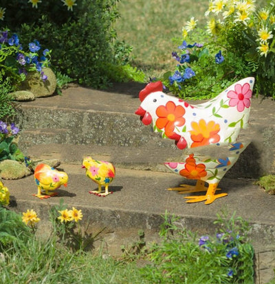 Gallina Decorativa de Metal Pintado a Mano - Image 6