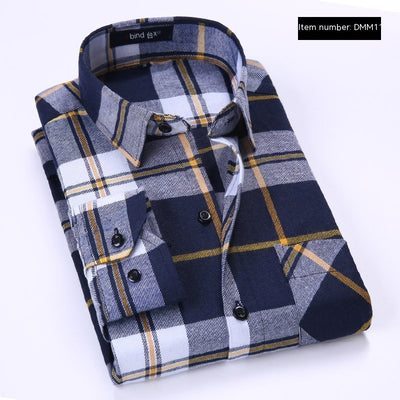 Camisa Casual de Cuadros con Textura Brushed para Hombre - Image 4