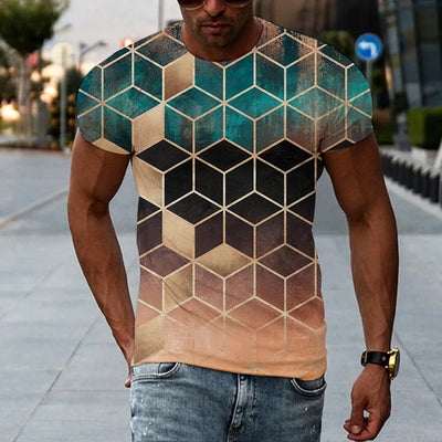 Playera Hombre Estampado 3D Manga Corta - Image 10