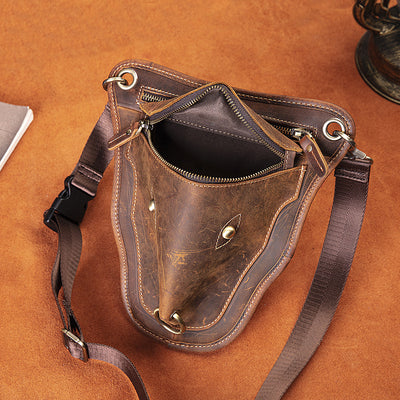 Bolsa de Cintura Retro de Gran Capacidad 7 Pulgadas para Hombre - Image 7