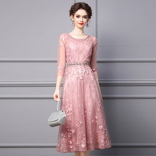 Vestido Largo Elegante con Diamantes para Ocasiones Formales - Image 10