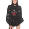 Sudadera Holgada con Capucha y Estampado de Letras