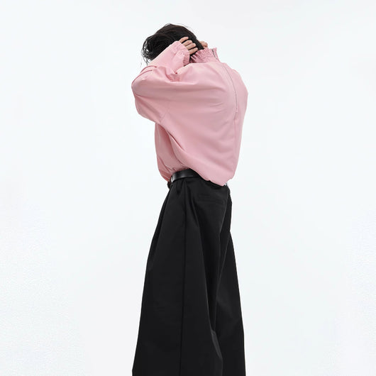 Blusa Elegante de Cuello Alto con Pliegues y Encaje - Image 9