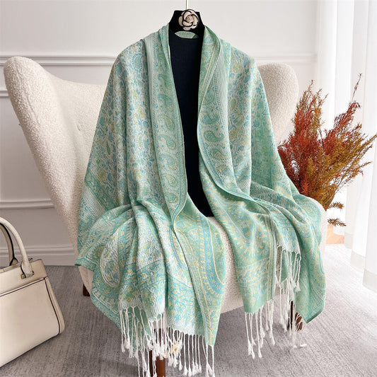 Chal Jacquard de Cachemira Sintética Premium para Mujer - Image 2