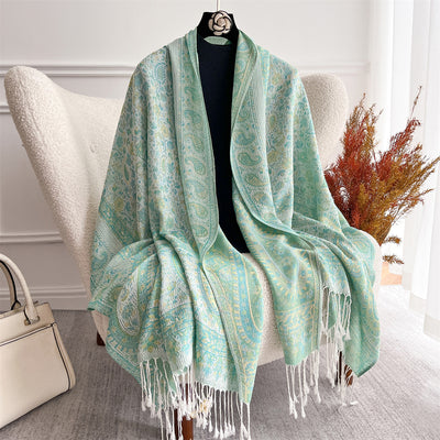 Chal Jacquard de Cachemira Sintética Premium para Mujer - Image 2