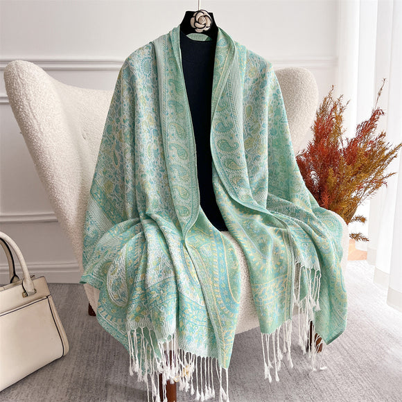 Chal Jacquard de Cachemira Sintética Premium para Mujer