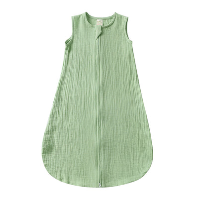 Saco de Dormir de Algodón y Lino para Bebé - Diseño Chaleco Liso - Image 2