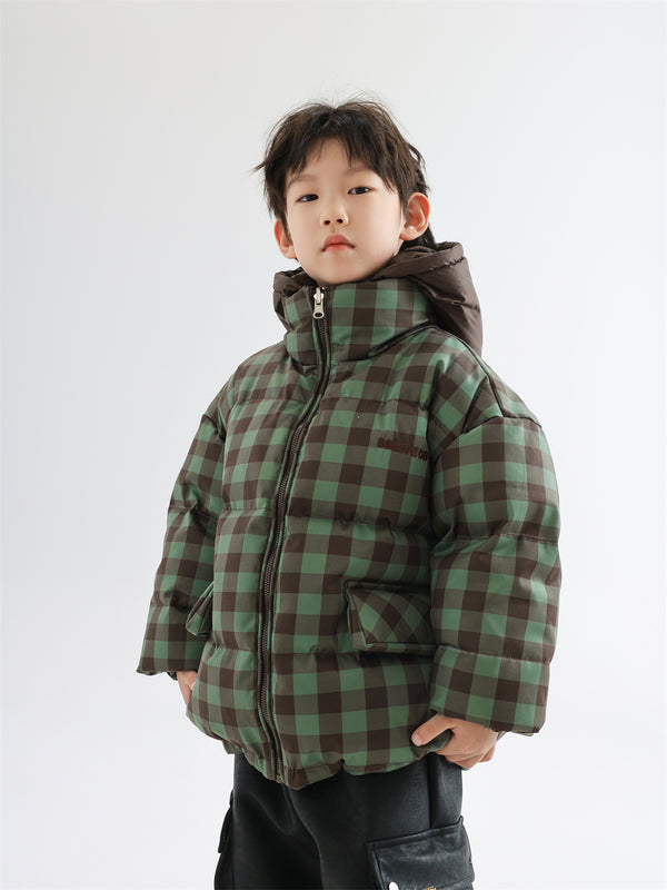 Abrigo Infantil Reversible Acolchado Cuadros Invierno - Image 5