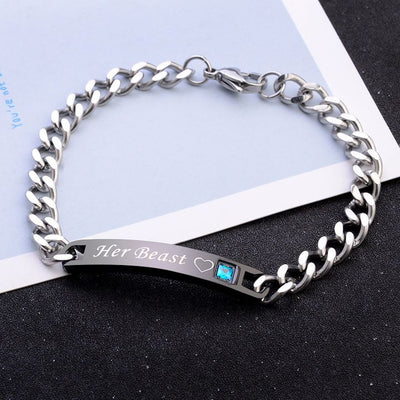 Pulsera de Pareja Cristal Rosa Negra Oro - His Queen Her King - Image 20