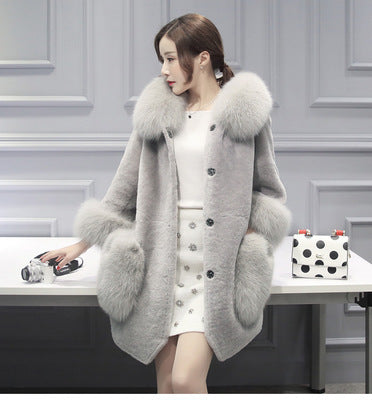 Abrigo de Invierno Coreano con Pelaje para Mujer - Image 3